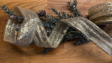 Goldband mit Drahtkante